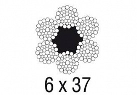 Cáp thép 6x37